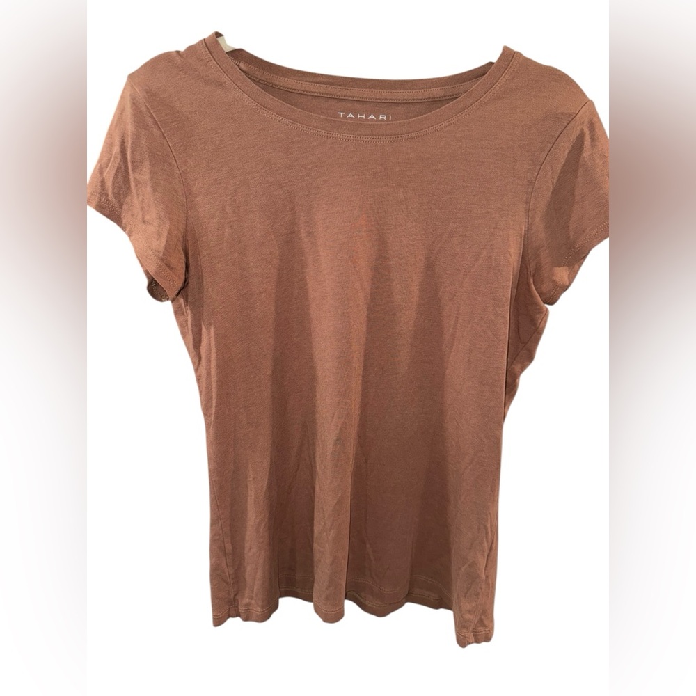 Tahari Women's Brown Short Sleeve Tee